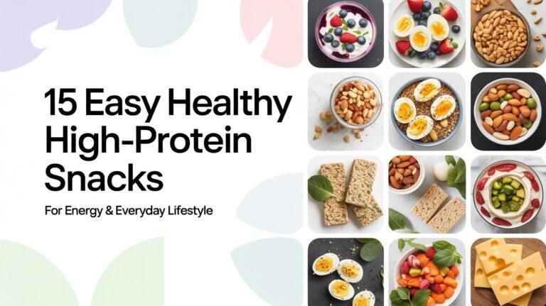 15 Easy Healthy High-Protein Snacks for Energy & Everyday Lifestyle