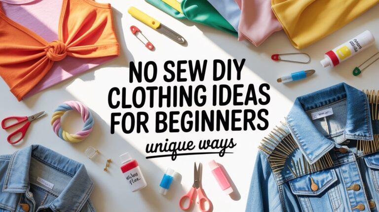 No Sew DIY Clothing Ideas for Beginners unique ways